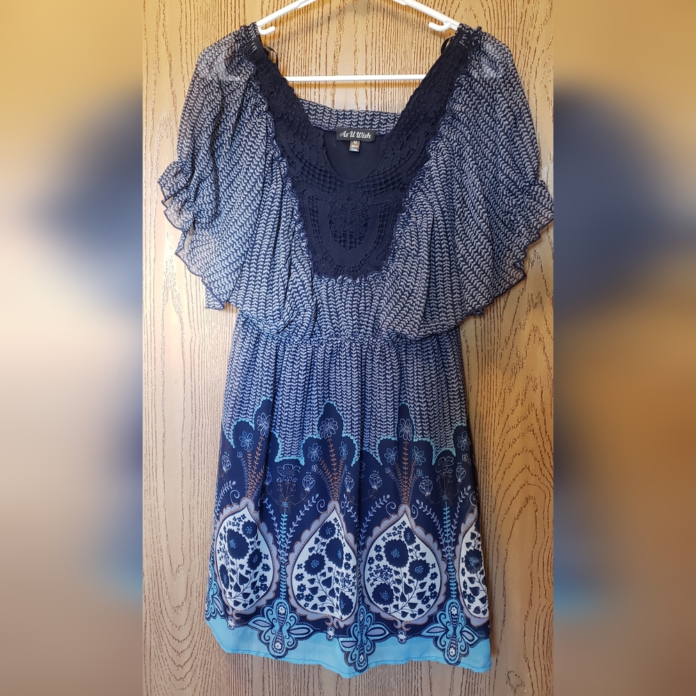 As U Wish Boho Dress Size M